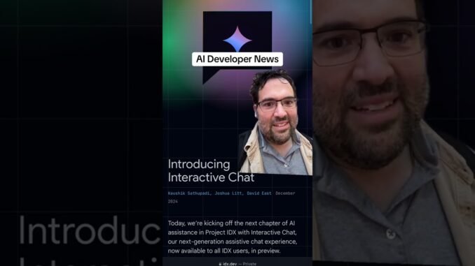 AI developer news google with an update to IDX #greenscreen #softwareengineer #aiengineer #google