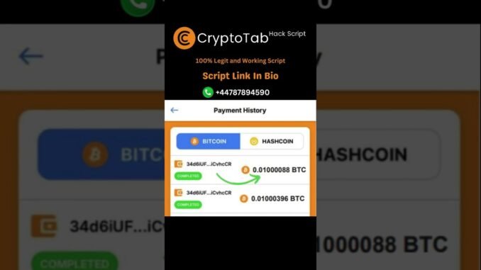 Cryptotab Browser Max Speed Bitcoin Mining Script #cryptotab #cryptotabbrowser #cryptotabpro #shorts