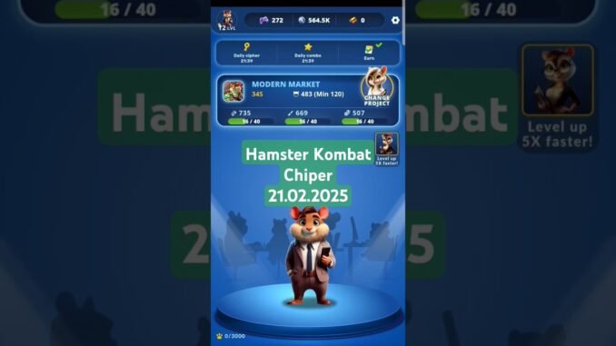 Hamster Kombat Daily Chiper !! 21.02.2025 #cryptotab #cryptonews #cryptomining #hamsterchiper