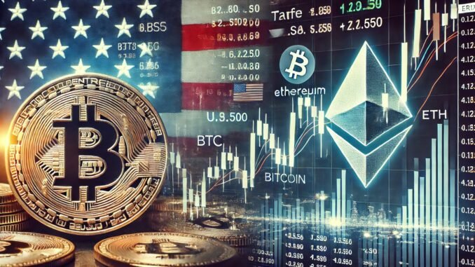 Bitcoin & Ethereum Move in Lockstep With U.S. Stocks As Tariff Concerns Weigh On Markets