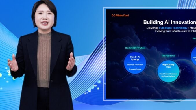 Alibaba Cloud targets global AI growth with new models and Photo from a presentation as Alibaba Cloud expands its AI portfolio for global customers with a raft of new Qwen foundational AI models, platform enhancements, and Software-as-a-Service (SaaS) tools.