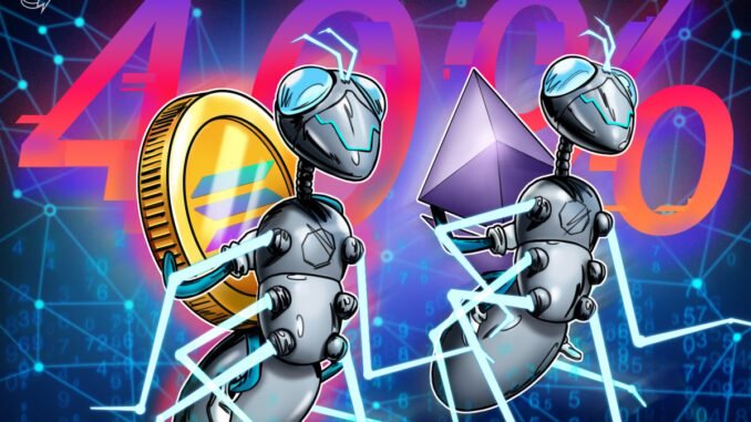 Solana signals 40% crash versus Ethereum amid cooling memecoin craze Solana signals 40% crash versus Ethereum amid cooling memecoin craze