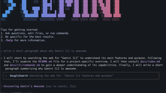 Google AI Releases Gemini CLI: An Open-Source AI Agent for Your Terminal