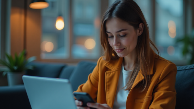 Altcoins today: CROSS, ECHO rally amid trading competition; SharpLink becomes A Lady Using Smartphone and a Laptop
