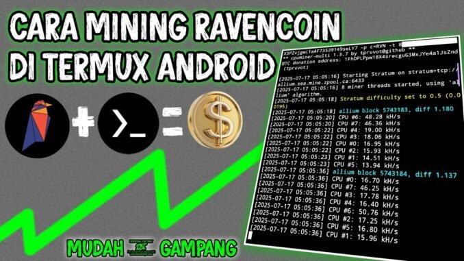 Cara Mudah Mining RavenCoin Via Termux Cuman Pake HP Android - Meluncur Projectz