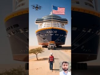 Truck Guides Ship From Port To Port😱🚢🛳