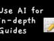 Use AI for In-depth Learning Guides