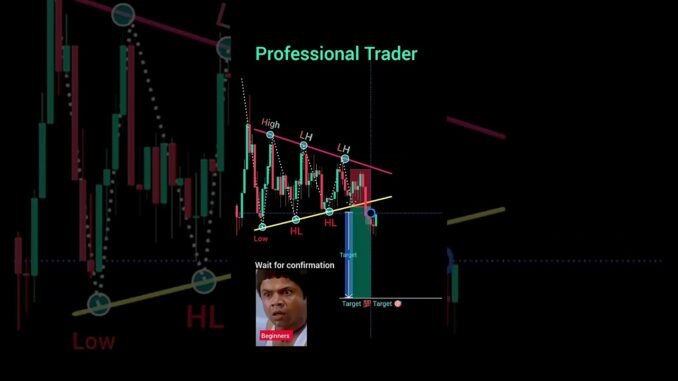 Beginners traders vs professional traders perfect entry in trading #shorts #forex #crypto #pattern