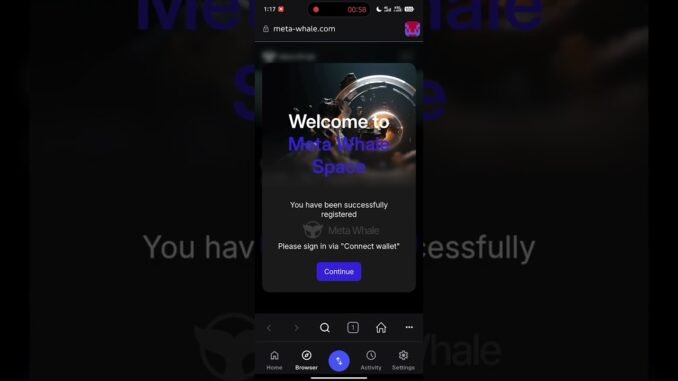 Meta Whale Onboarding Guide Register + Activate in Minutes!