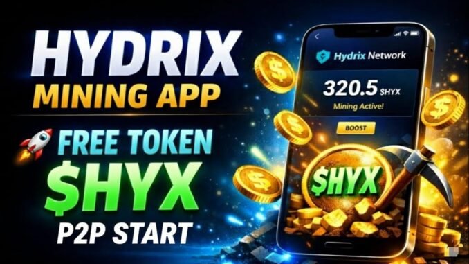 New Hydrix Mining App | Free $HYX Token | Legit or Scam.? | Full Guide