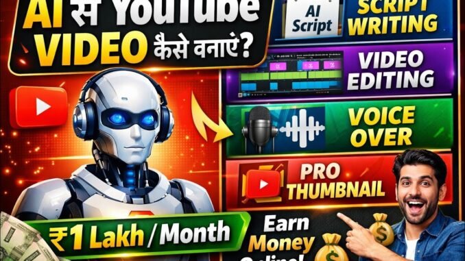 बिना कैमरा AI से YouTube Video कैसे बनाएं? Full AI Guide Hindi |