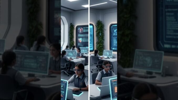 AI DIGITAL EDUCATION IN INDIA 🎉☺️#aajtak #abpnews #ai #ainews  #heenaprajapati #localstarbinit