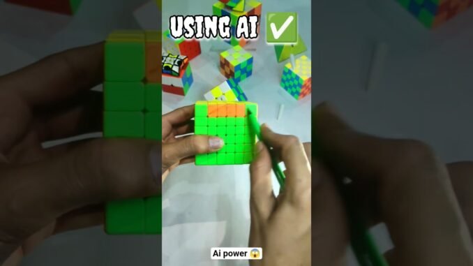 6by6 cube solve by using Ai 😱 l ai technology l #cube #shortclips #video
