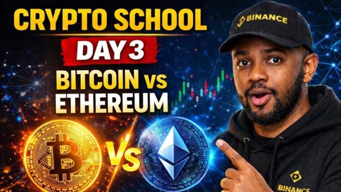 Bitcoin vs Ethereum Explained (Crypto School Day 3) | Beginner Guide in SWAHILI