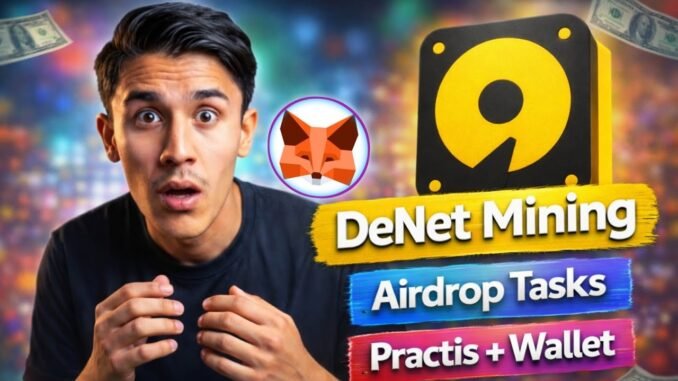 DeNet Mining Airdrop 🚀 Practice Tasks + Wallet Connect Guide (Earn Free Crypto 💰)