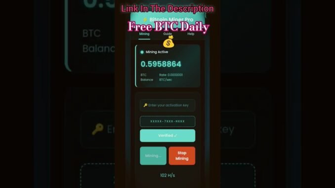 Free Bitcoin Mining App 2026 No Investment! 🚀