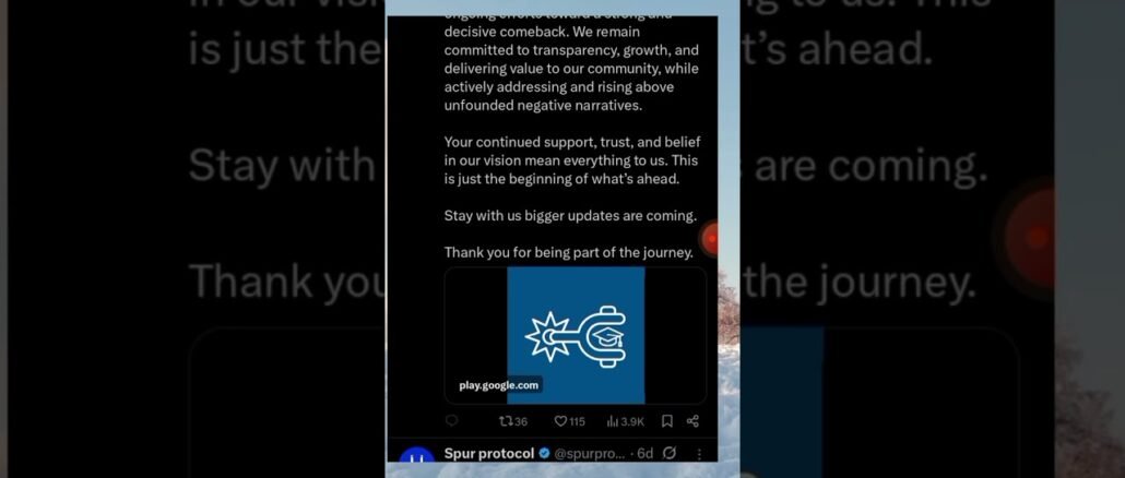 Spur Protocol Restored. Would you continue Mining or quit? #shorts