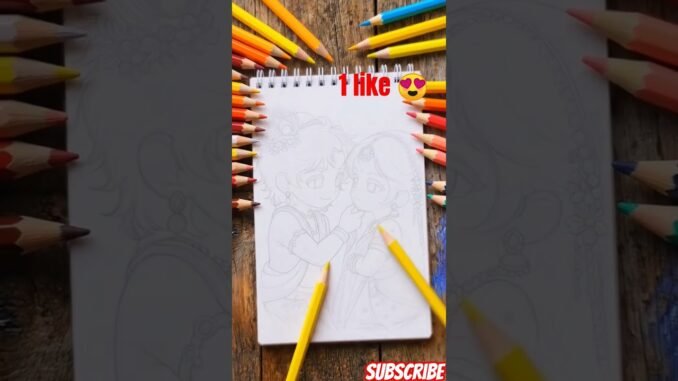 Radha Krishna Drawing Easy ✍️ Step-by-Step for Beginners ❤️✨ shorts #ai #drawing #viral