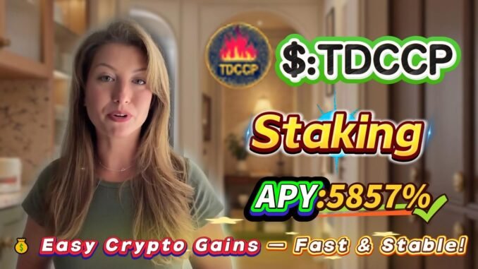 🧠 Solana staking for beginners — real TDCCP mining with stable 5857.27% APY returns!