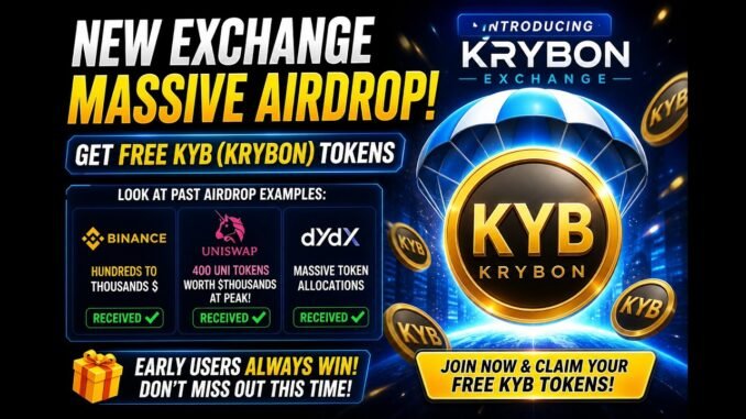 🚀 BIG NEWS FOR CRYPTO LOVERS! 🚀 Krybon  Airdrop