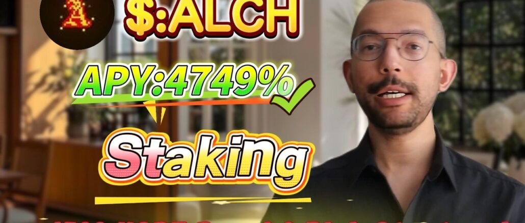 🚀 Solana zero-risk mining tutorial — real ALCH staking with 4749.43% APY rewards delivered!