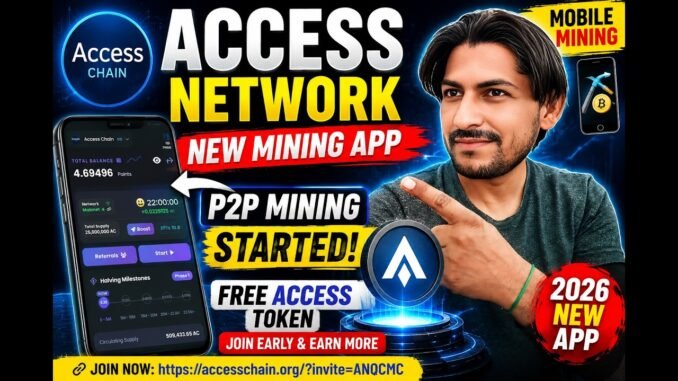 Access Network New Mining App 2026 | ACCESS NETWORK P2P Mining Start Now | ACCESS Token Mining Guide