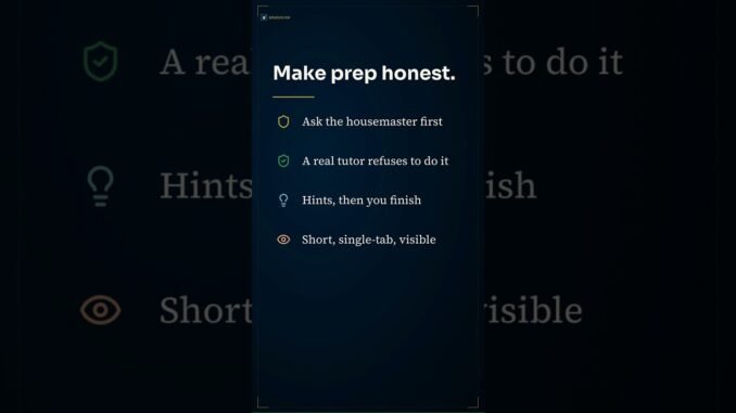 Boarding School Evening Prep and the AI Tutor: A Practical Guide #Shorts