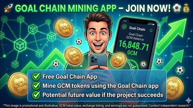 Don't miss out.... Join  GOAL CHAIN MINING APP/ Full Guide on how to get Started...