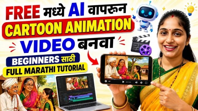 Free मध्ये AI वापरून Cartoon Animation Video बनवा | Beginners साठी Full Marathi Tutorial