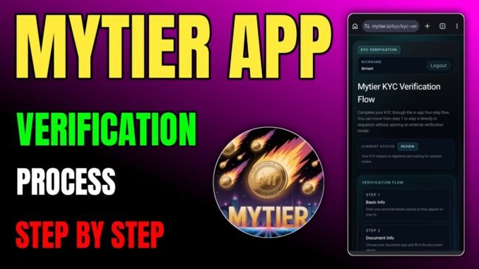 Mytier Mining App Full KYC Process Step By Step | Complete Verification Guide 2026