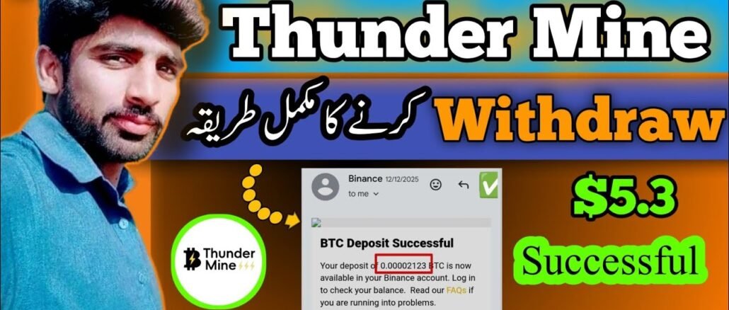 New Crypto Mining Application | Thunder Mine Cloud Mining App | Thunder Mine Invitation Code