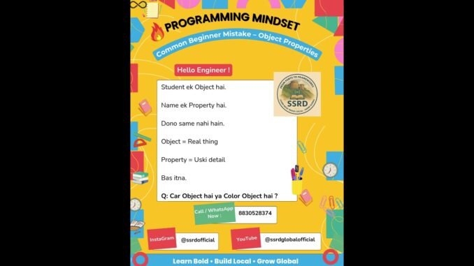🔥Programming Mindset  :  Common Beginner Mistake – Object Properties #code #programming #ai