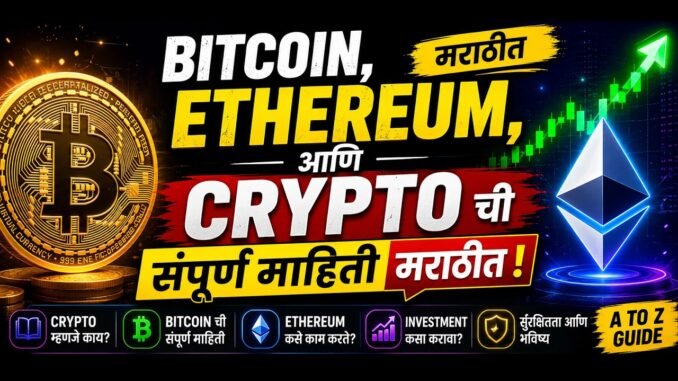 Bitcoin, Ethereum आणि Crypto ची संपूर्ण माहिती मराठीत 🚀