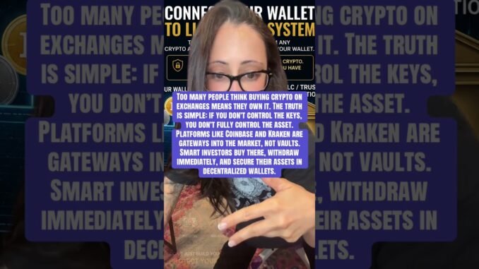 Too many people think buying crypto on exchanges means they own it.#xrp #cryptonews #solana #crypto