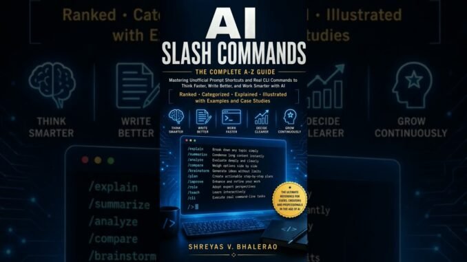 AI SLASH COMMANDS: THE COMPLETE A-Z GUIDE👉🏽 https://lnkd.in/drBRbFxg #ai #promptengineering #prompt