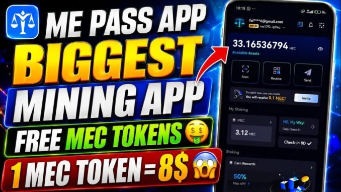 Me Pass Biggest Mining App 🔥 || Me Pass App Complete Guide || Me Pass App New Update