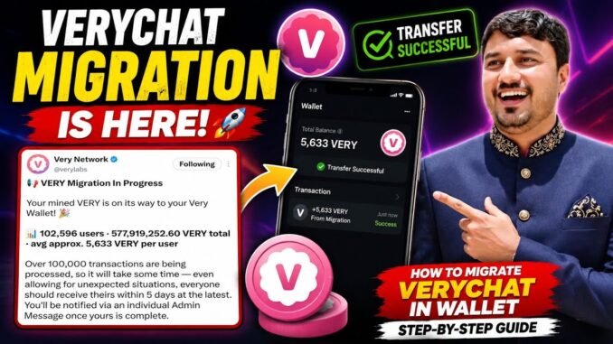 VeryChat Migration Is Here | Very Coin Transfer Successful ✅ | How to Migrate VeryChat to Wallet