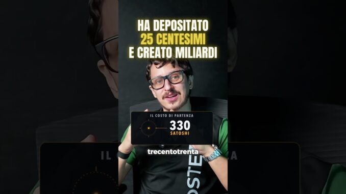 Da 25 centesimi a 46 MILIARDI! #bitcoin #crypto #blockchain #news #shorts