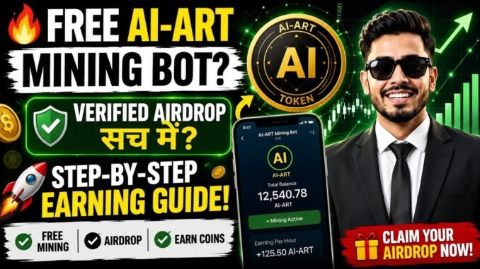 “Free AI-ART Mining Bot Explained | Verified Airdrop or Not? | Step-by-step Guide to Earn Safely”.