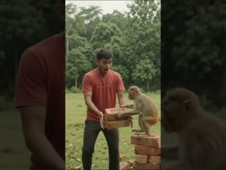 Sundar Ghar banana aur monkey #ai #aivideo #ainews #monkey