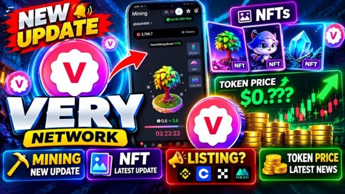 Very Network New Update 🔥 VERY Mining, NFT & Listing Update | VERY Token Price
