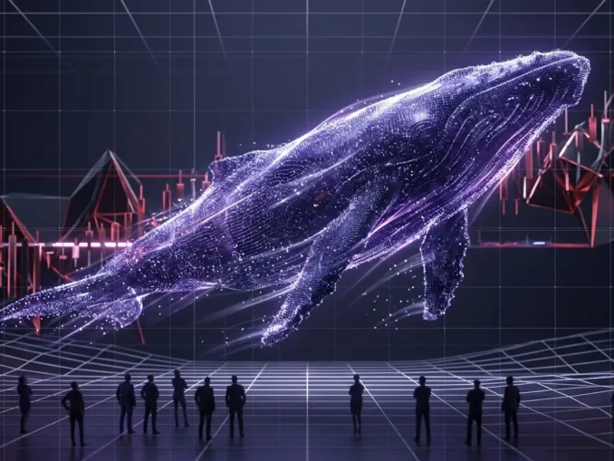 Digital whale accumulation contrasts with hesitant retail traders in an XRP market scene