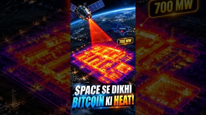 🔥 अंतरिक्ष से दिखी Bitcoin Mine की गर्मी! 😱🛰️ #shorts #bitcoin #space #technology #reels #news