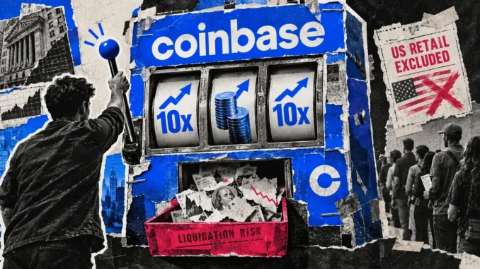 Coinbase rolls out 10x spot leverage, but blocks US retail from it