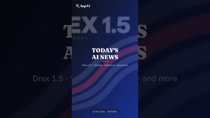 Daily AI News Recap — 2026-10-10 · Edition 1 #Shorts
