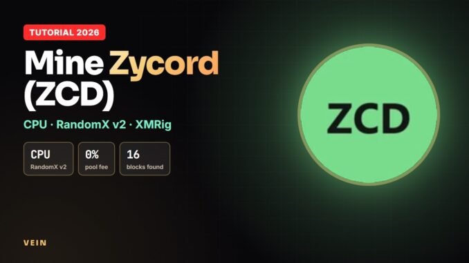 Zycord Mining Tutorial: CPU Setup in 5 Minutes (RandomX v2, XMRig)
